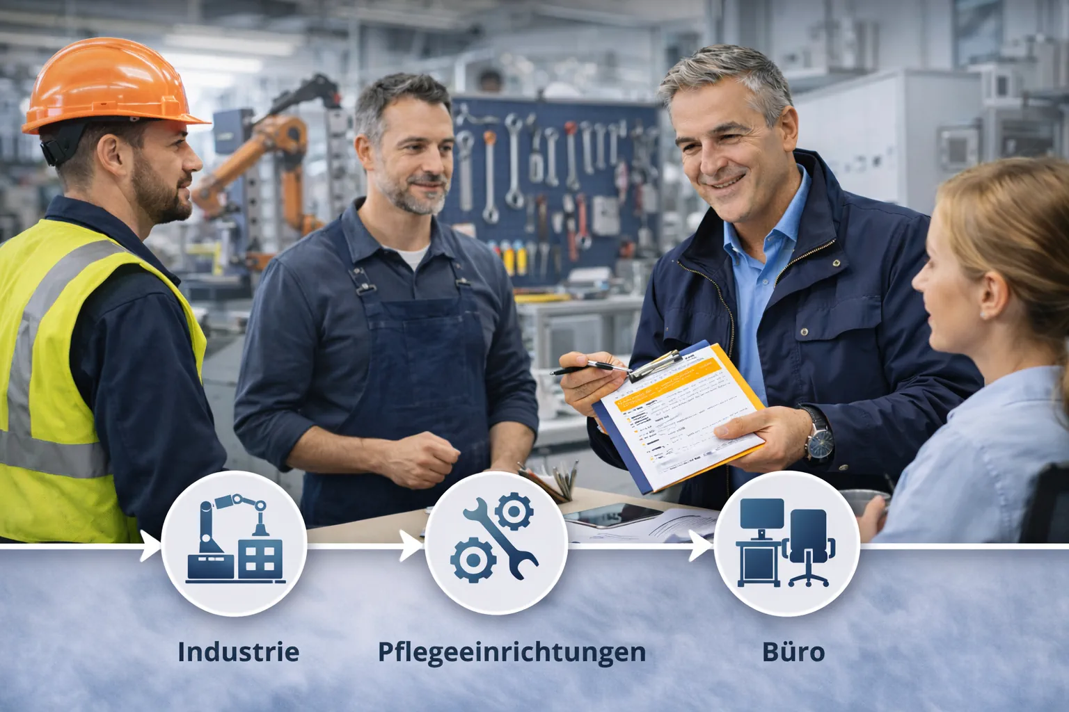 Team-Meeting zur Arbeitssicherheit